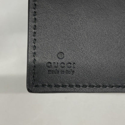 Gucci Trifold Wallet Sherry Line Leather Black Gold — view 4
