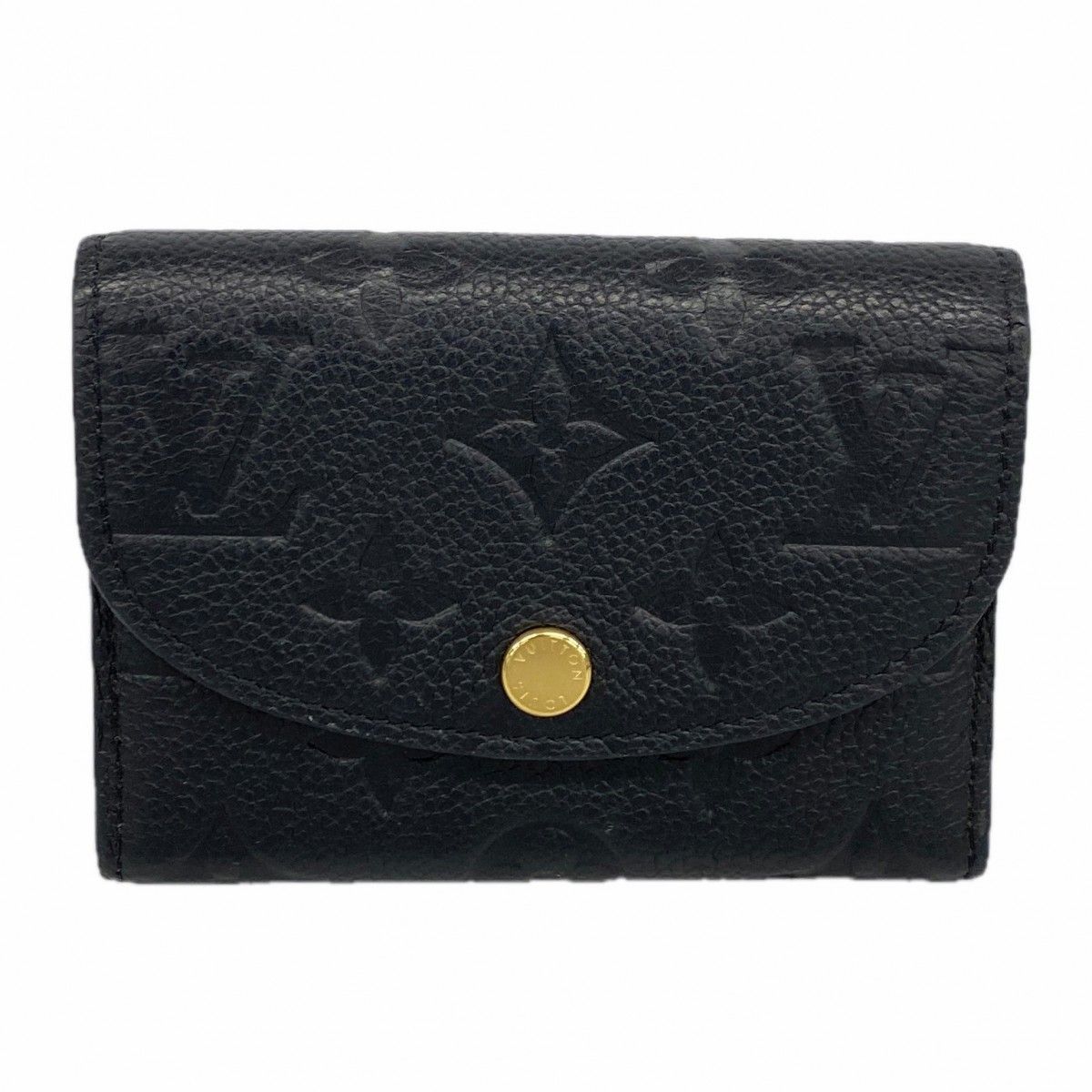 Louis Vuitton Card Case Monogram Empreinte Porte-Monnaie Rosalie Noir