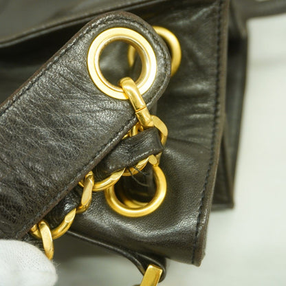 Chanel Shoulder Bag Lambskin Black Gold — view 7