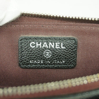 Chanel Pouch Quilted Caviar Leather Black Silver — view 5
