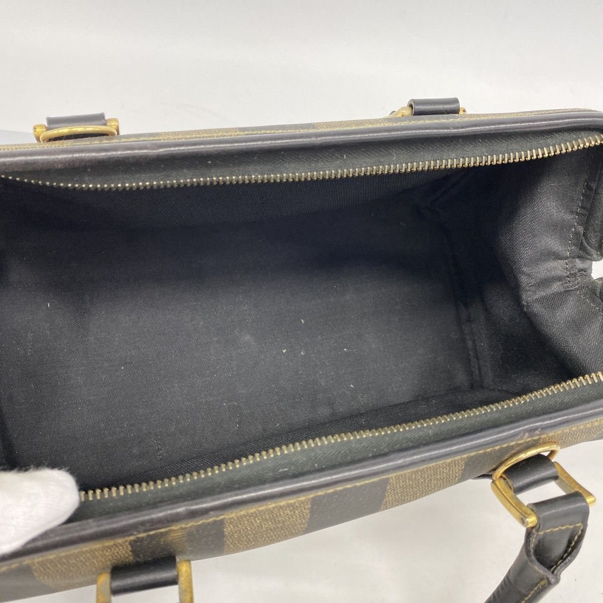 Fendi Handbag Pecan Black Brown Gold — view 4