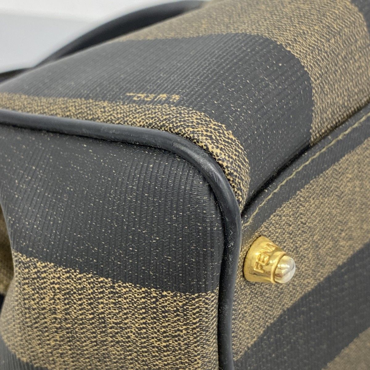 Fendi Handbag Pecan Black Brown Gold — view 6