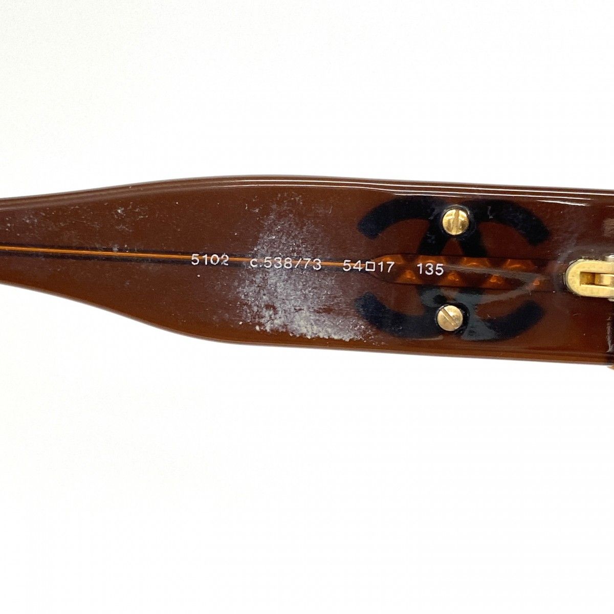 Chanel Sunglasses Acetate Brown Gold Eyewear — view 3