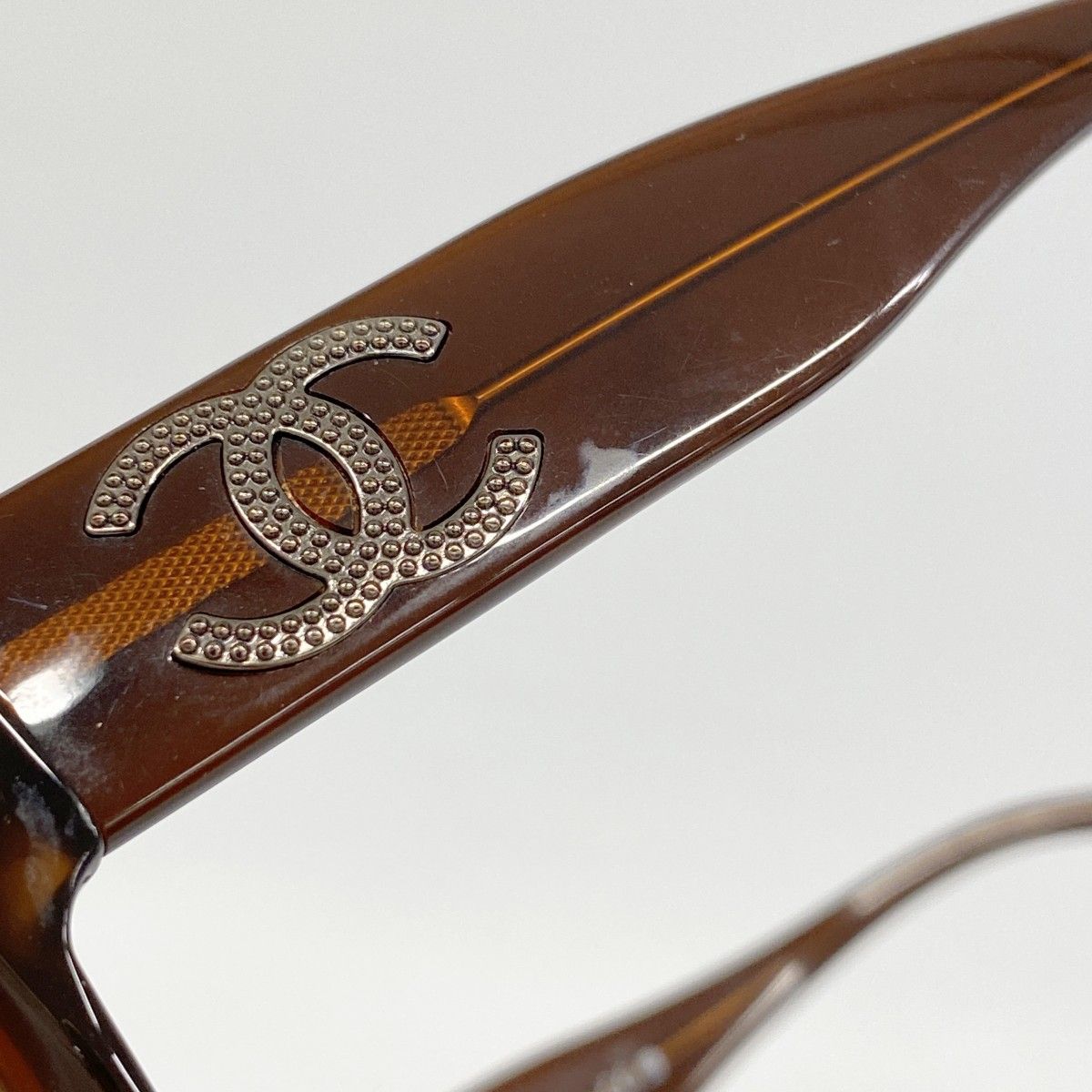 Chanel Sunglasses Acetate Brown Gold Eyewear — view 5