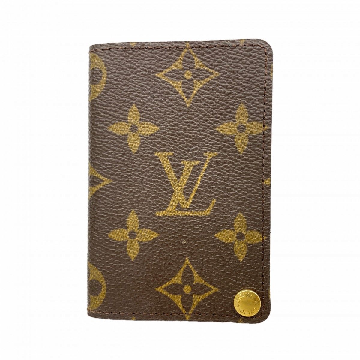 Louis Vuitton Card Case Monogram Holder Cles Depression Brown