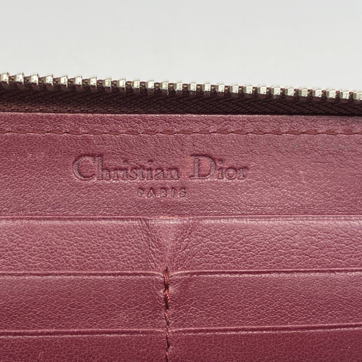 Dior Wallet Enamel Bordeaux Silver — view 4