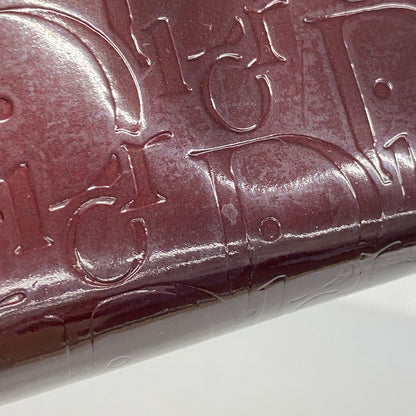 Dior Wallet Enamel Bordeaux Silver — view 8