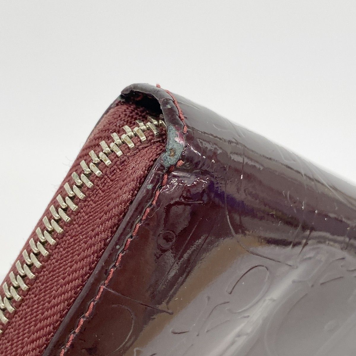 Dior Wallet Enamel Bordeaux Silver — view 5