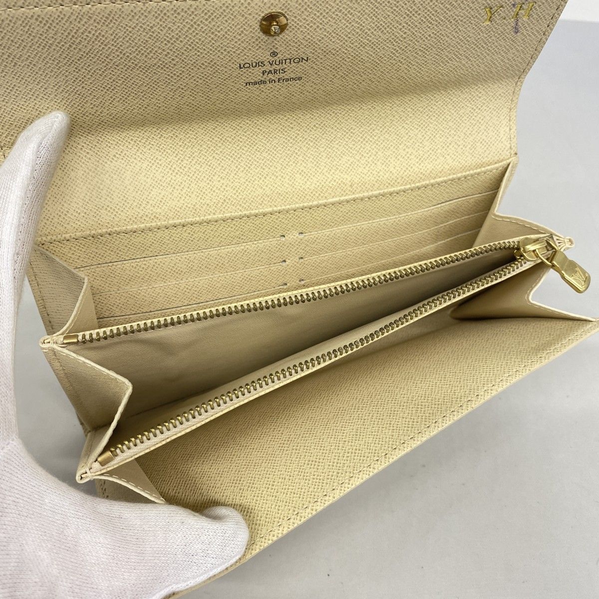Louis Vuitton Wallet Damier Azur Portefeuille Sarah White — view 3