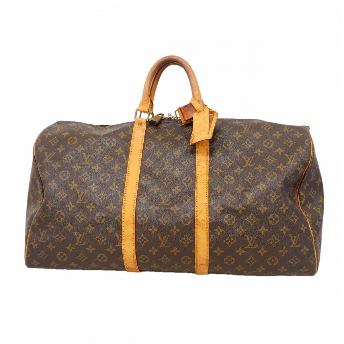 Louis Vuitton Boston Bag Monogram Keepall 55 Brown