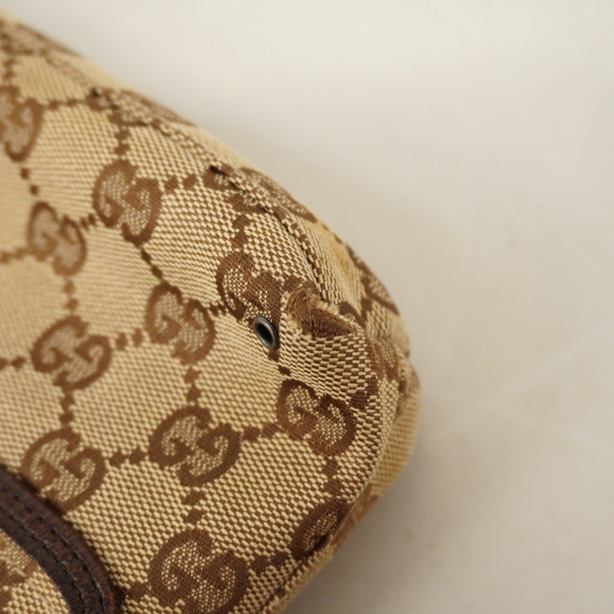 Gucci Waist Bag GG Canvas Brown Silver — view 7
