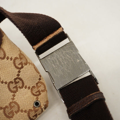 Gucci Waist Bag GG Canvas Brown Silver — view 8