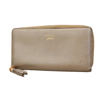 Gucci Wallet Bamb Leather Light Brown Gold