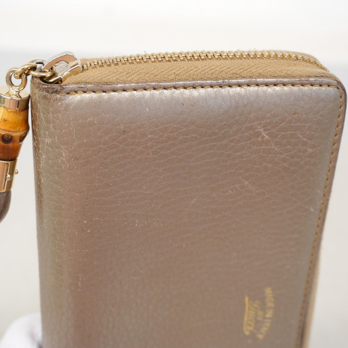 Gucci Wallet Bamb Leather Light Brown Gold — view 9