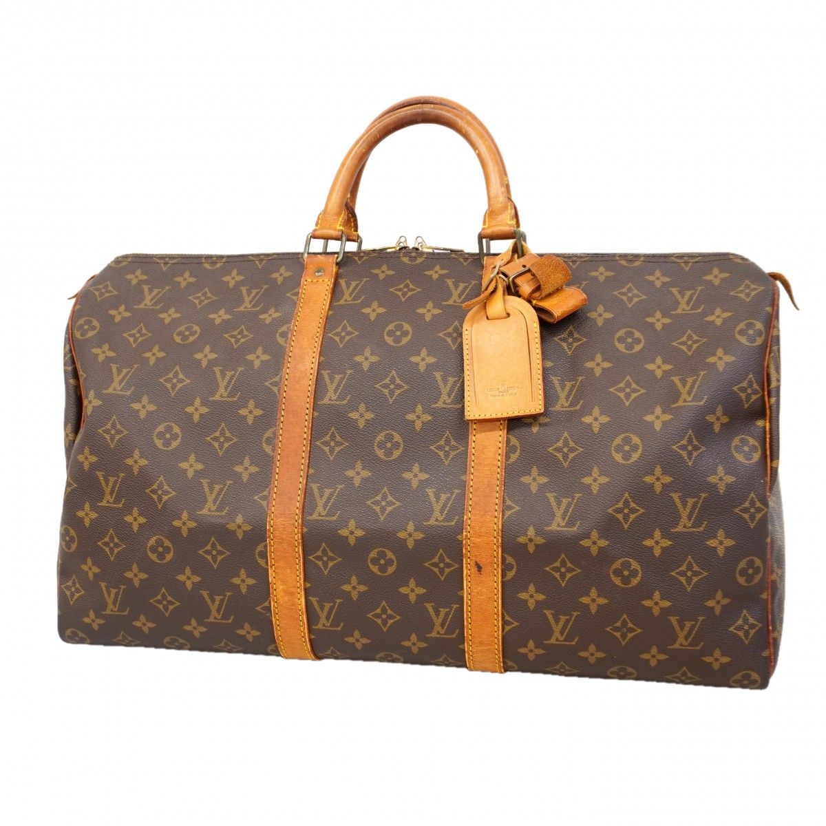 Louis Vuitton Boston Bag Monogram Keepall 50 Brown