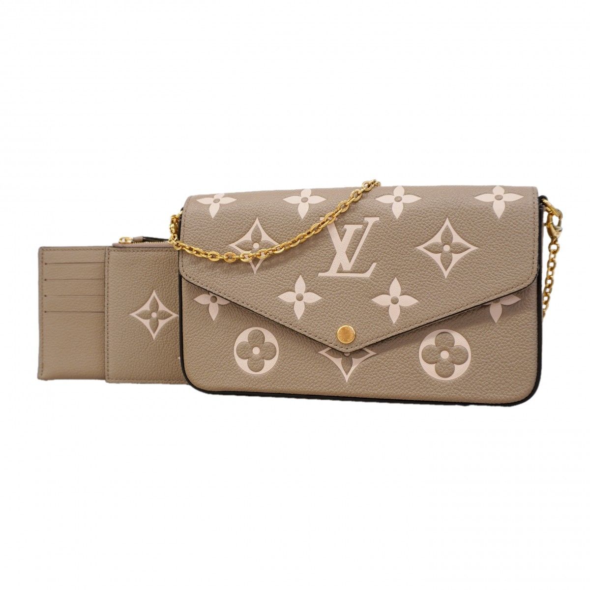 Louis Vuitton Shoulder Wallet Monogram Empreinte Bicolor Pochette Felicity