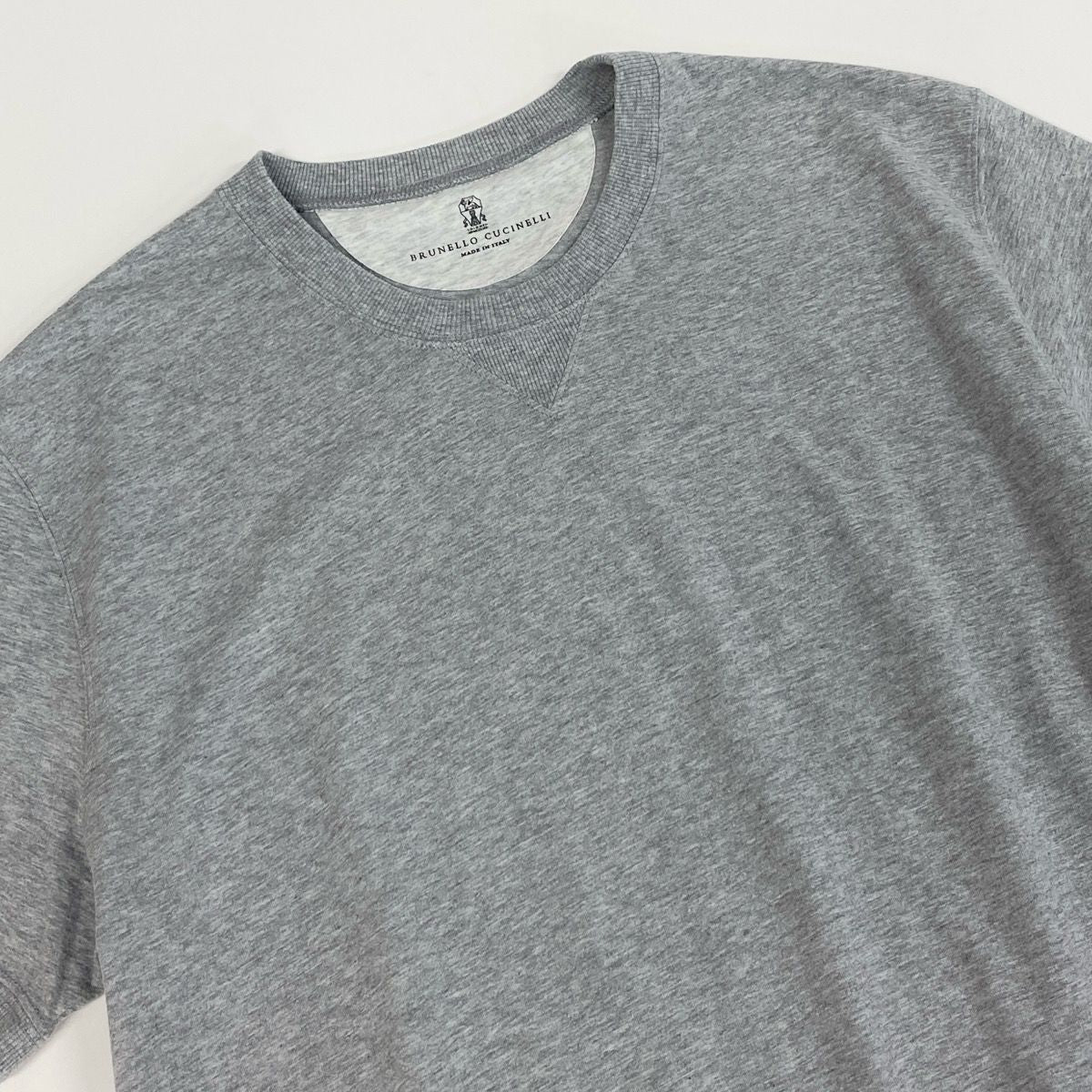 Brunello Cucinelli Gazette Layered Short Sleeve T-Shirt M Khaki Cotton — view 4
