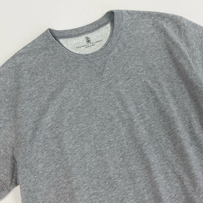Brunello Cucinelli Gazette Layered Short Sleeve T-Shirt M Khaki Cotton — view 4