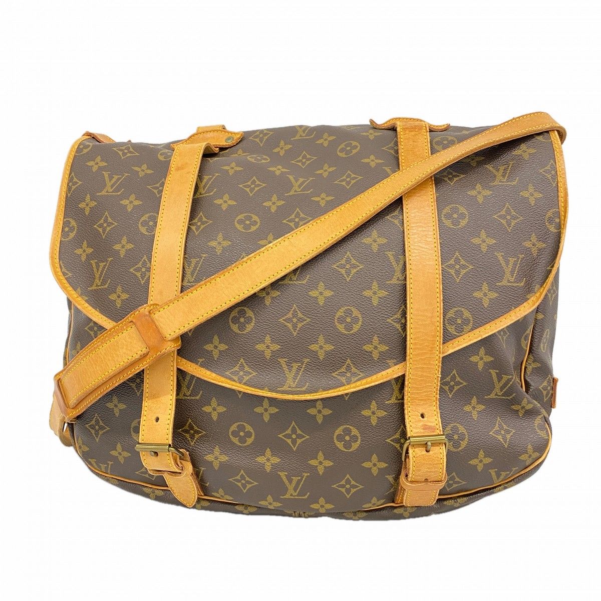 Louis Vuitton Shoulder Bag Monogram Saumur 43 Brown