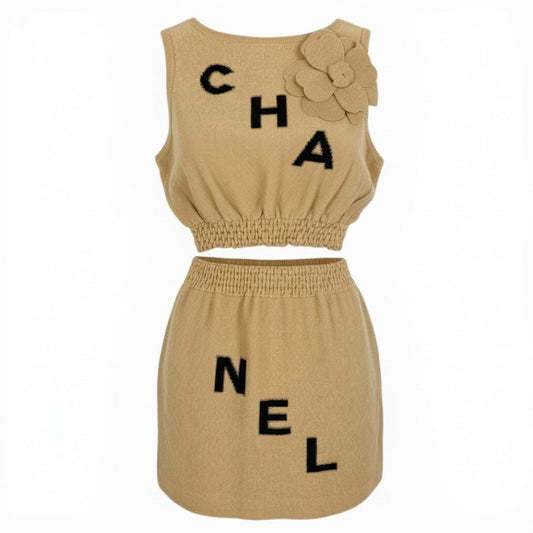 Chanel Runway Beige Rayon Paper Set