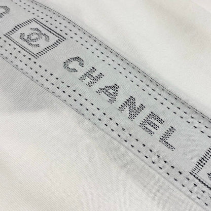Chanel White Cotton Wide Knit Pants — view 5