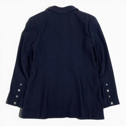 Chanel Boutique Navy Wool Tailored Jacket — view 4