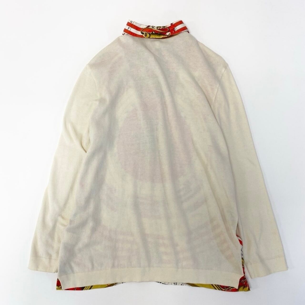 Hermes Dies ET Hore White Silk Cotton Polo — view 3