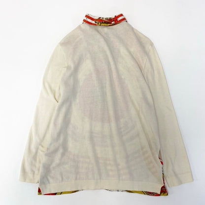 Hermes Dies ET Hore White Silk Cotton Polo — view 3