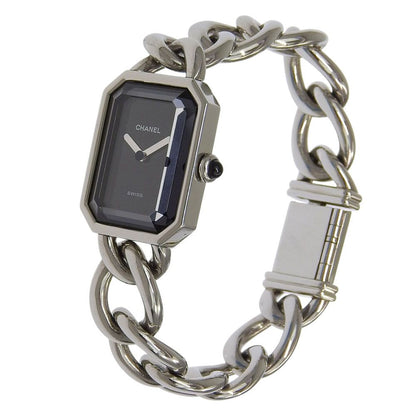 Chanel Premier L Stainless Steel Kuo Analog Display Black Dial Watch — view 2