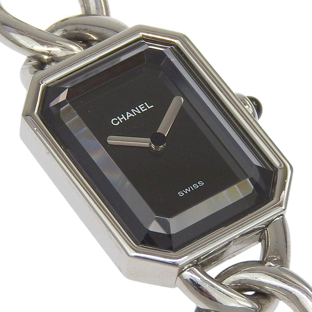 Chanel Premier L Stainless Steel Kuo Analog Display Black Dial Watch — view 3