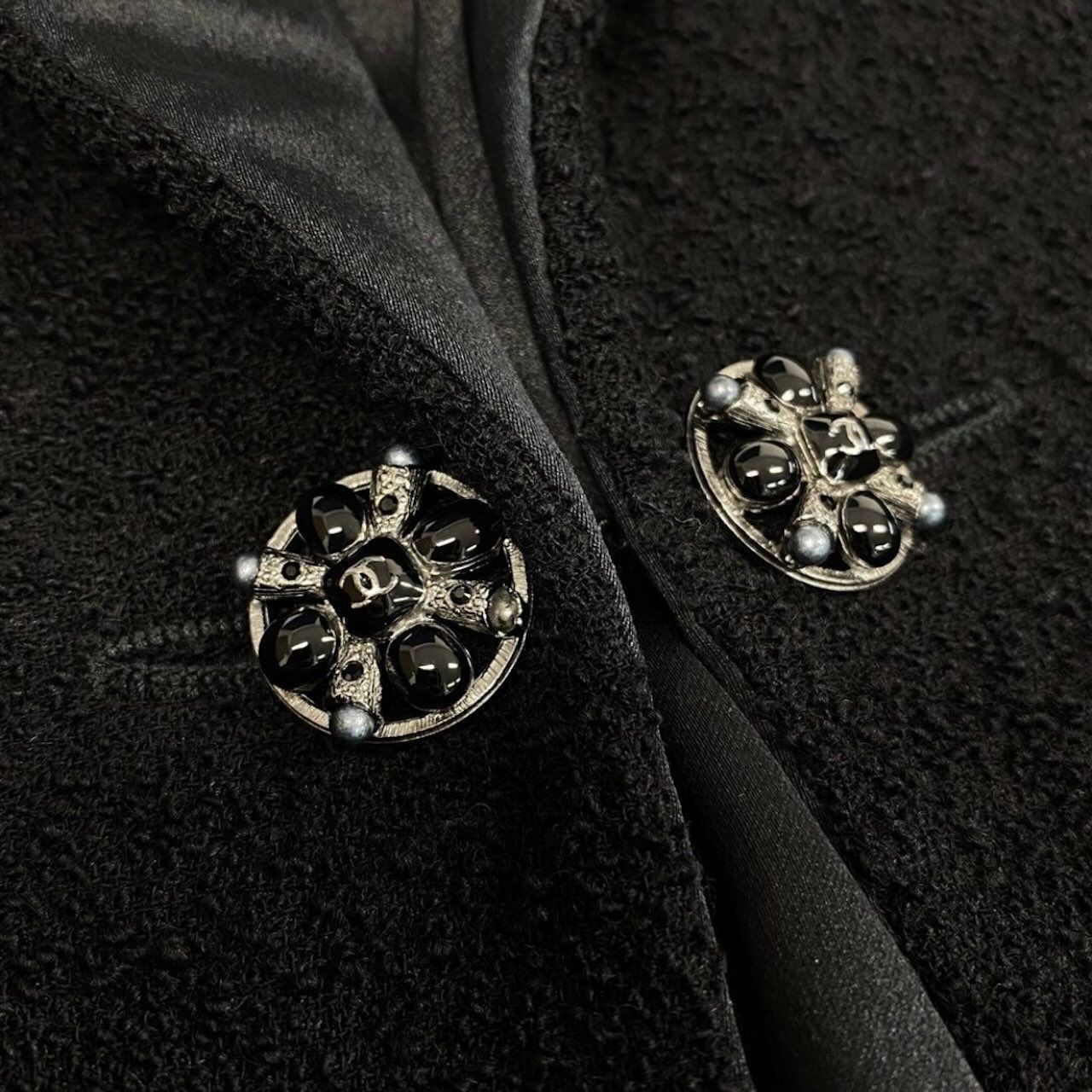 Chanel Black Wool Nylon Jacket — view 7