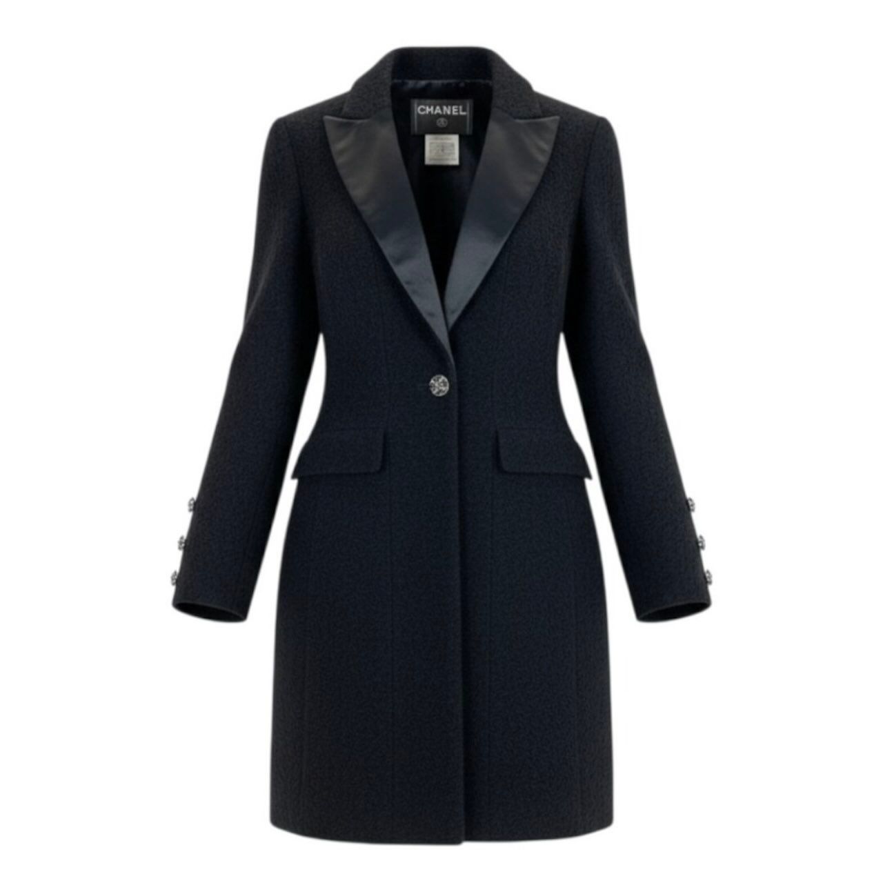 Chanel Black Wool Nylon Jacket