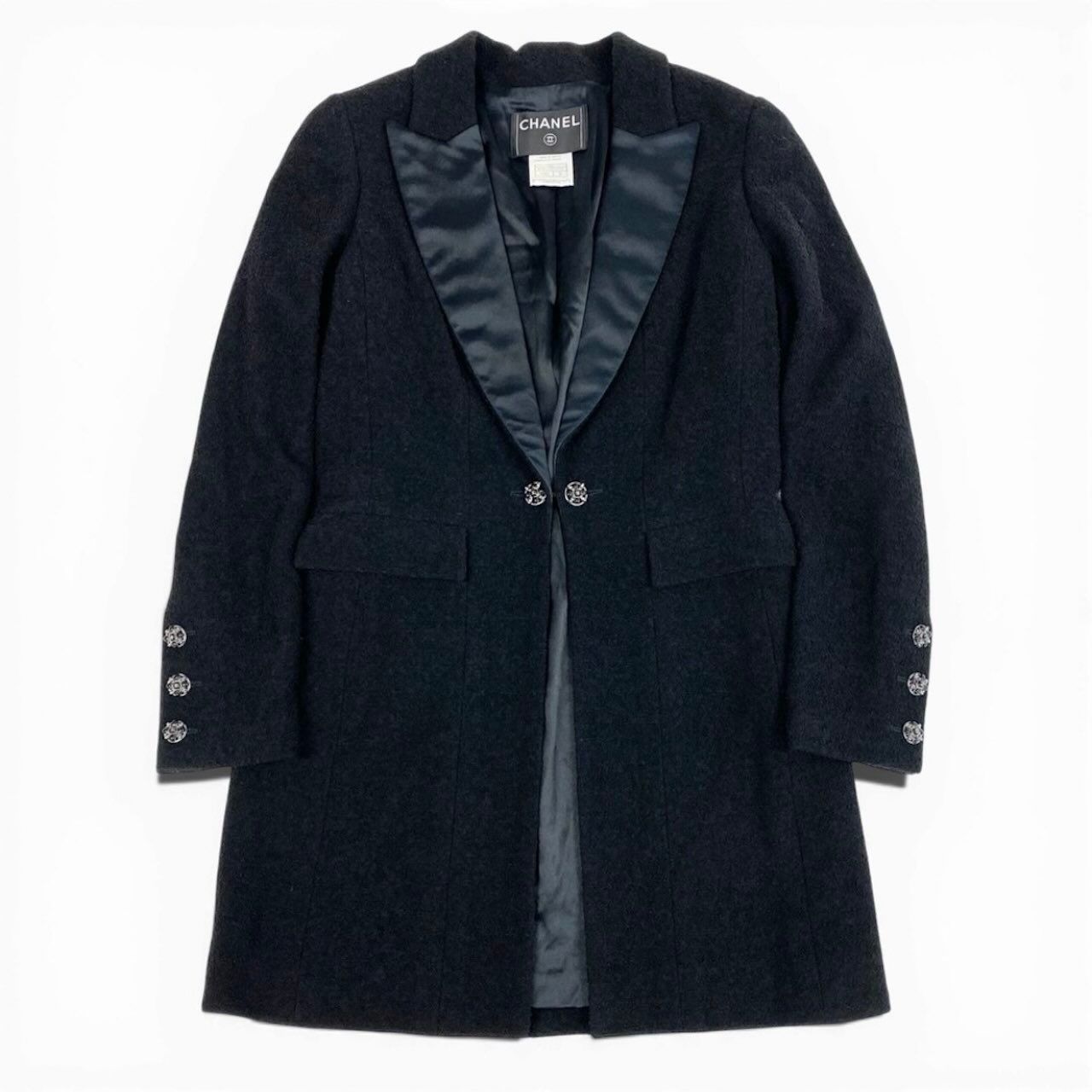 Chanel Black Wool Nylon Jacket — view 2