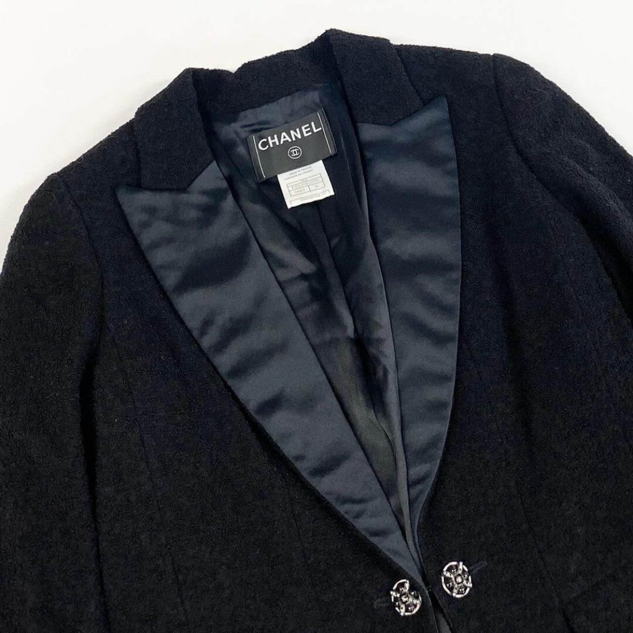 Chanel Black Wool Nylon Jacket — view 5