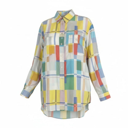Chanel Shirt Cruise Collection Overshirt Multicolor Cotton Long Sleeve