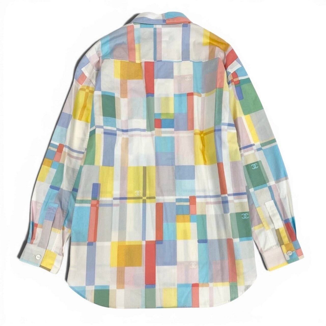 Chanel Shirt Cruise Collection Overshirt Multicolor Cotton Long Sleeve — view 3