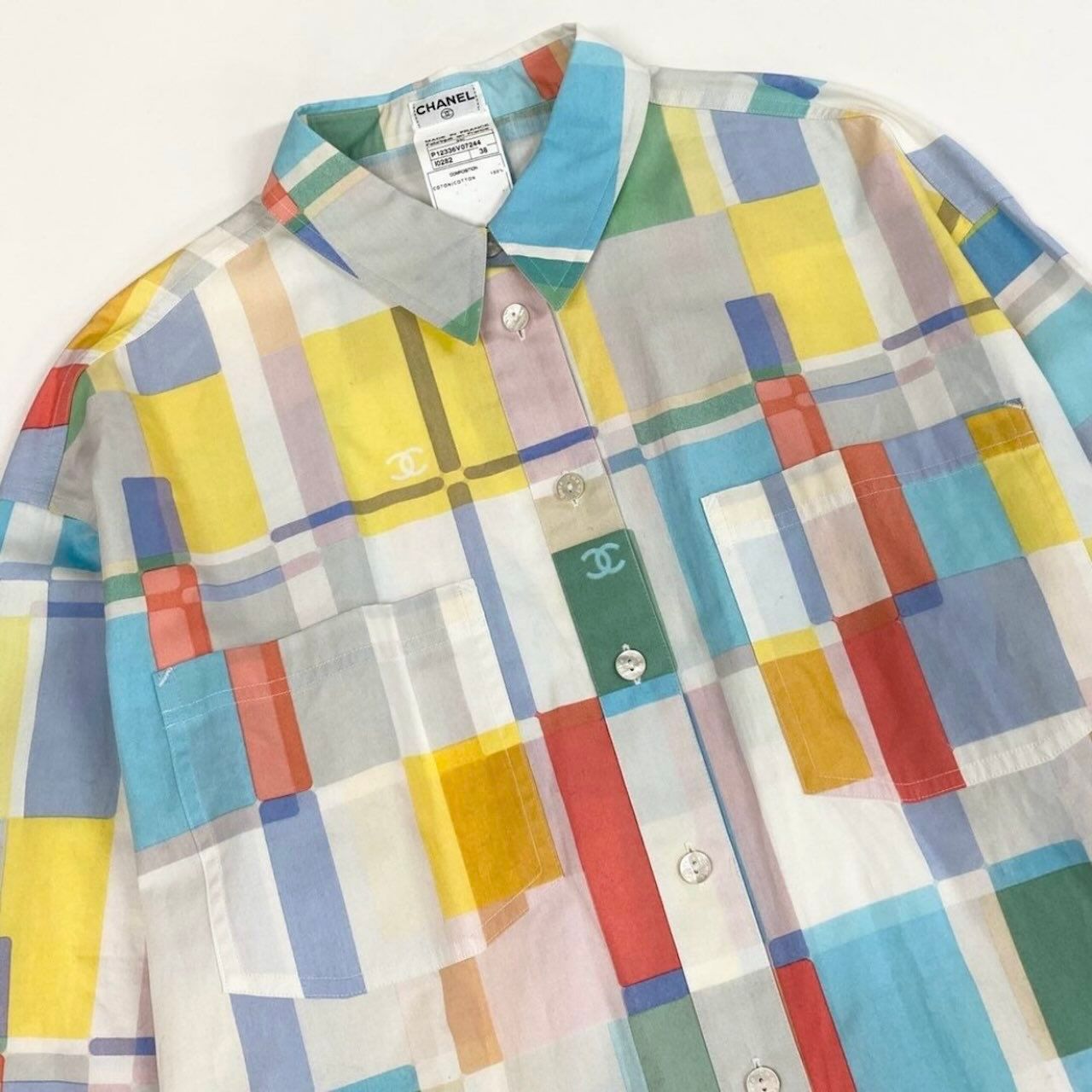 Chanel Shirt Cruise Collection Overshirt Multicolor Cotton Long Sleeve — view 4