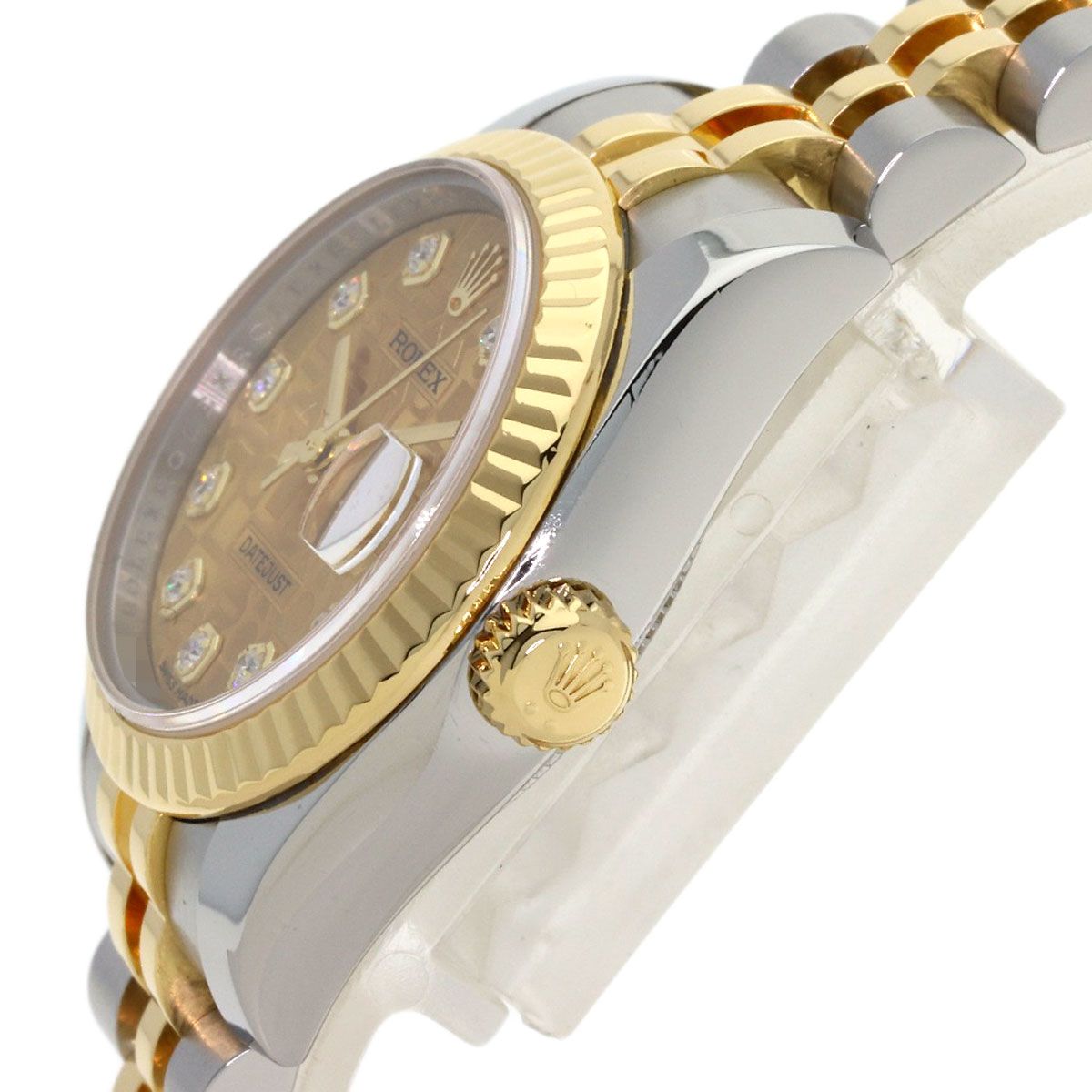 Rolex Datejust Diamond Watch SS Yellow Gold 18k — view 5