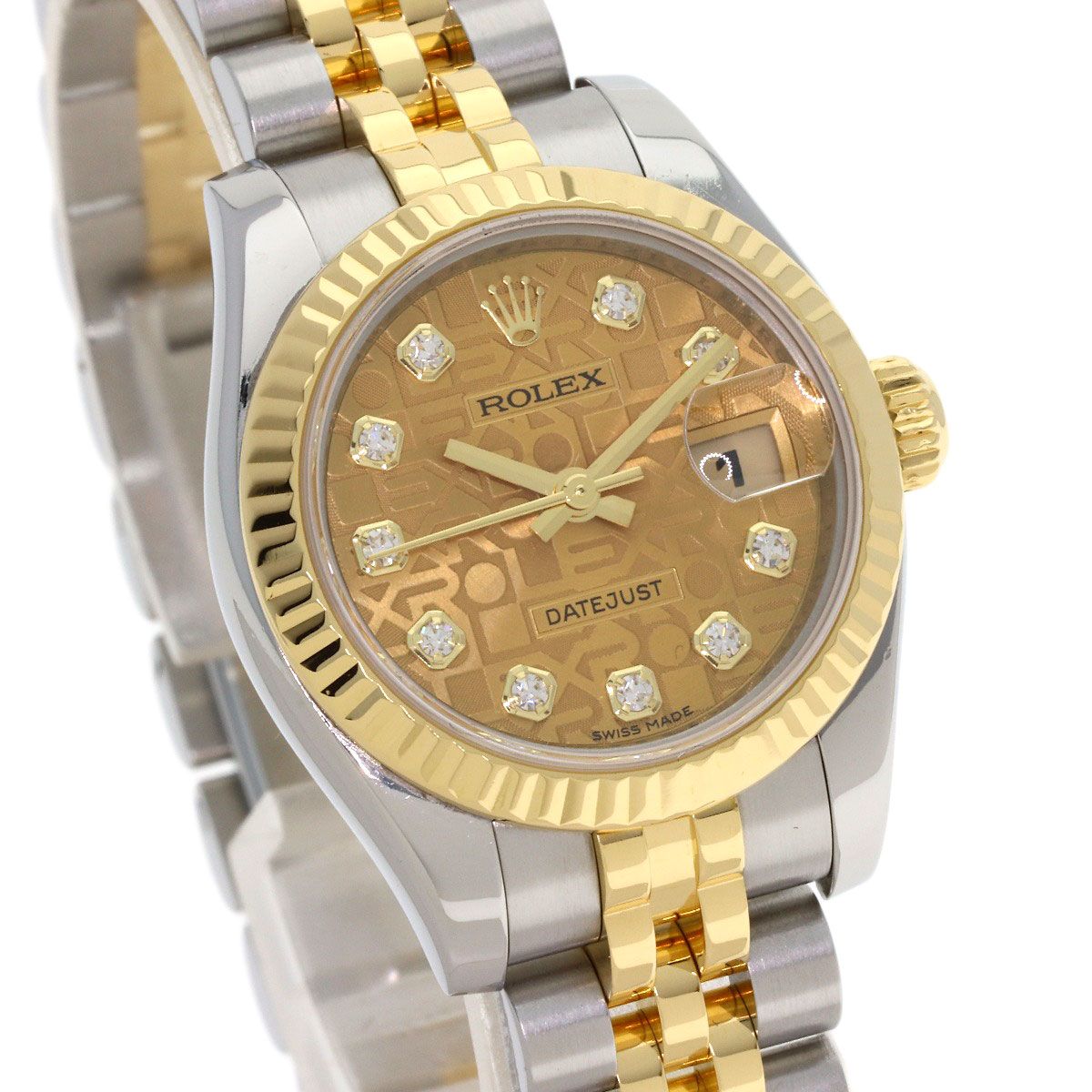 Rolex Datejust Diamond Watch SS Yellow Gold 18k — view 4