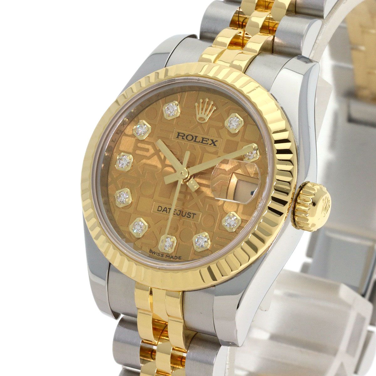 Rolex Datejust Diamond Watch SS Yellow Gold 18k — view 3