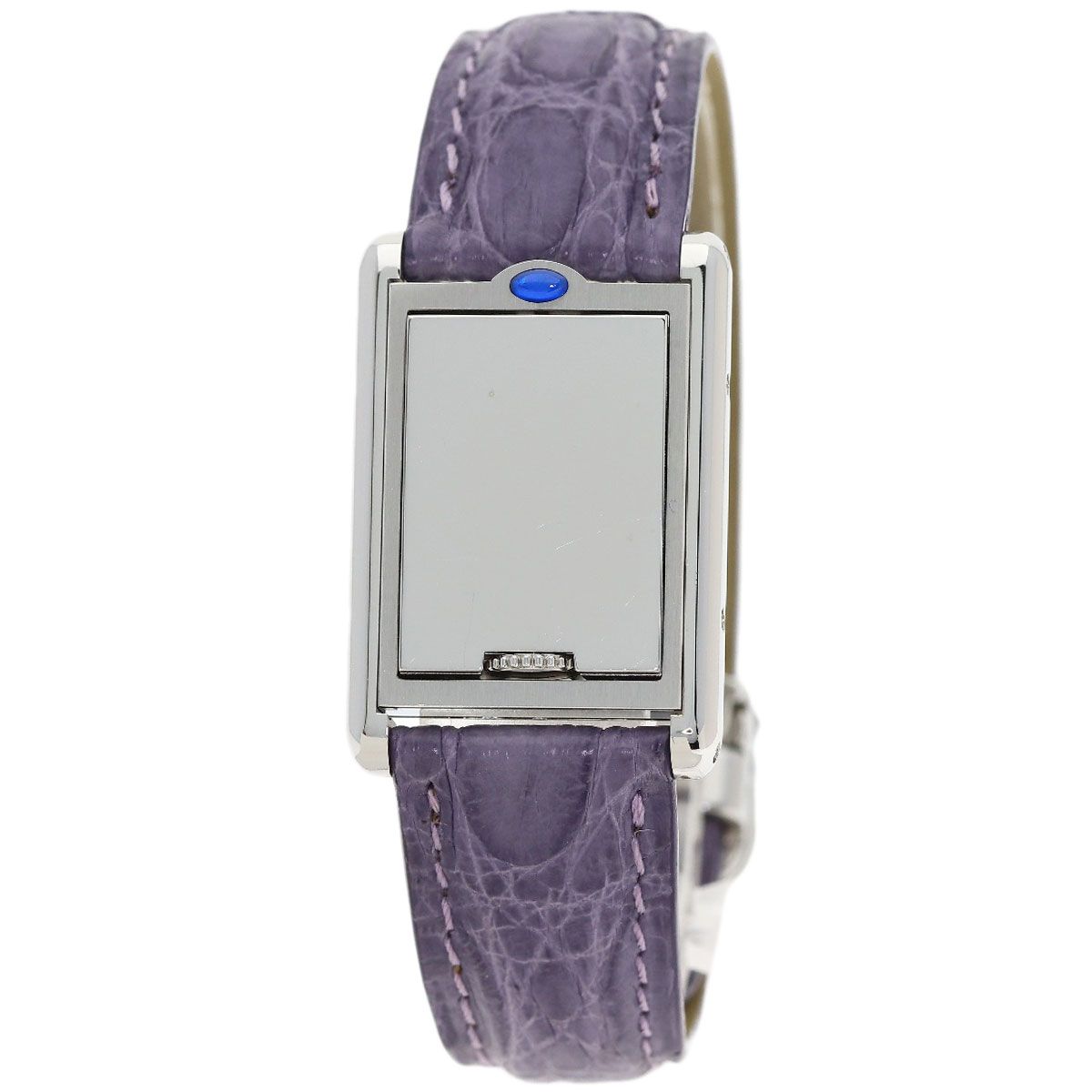 Cartier Tank Basculant Watch SS Leather — view 2