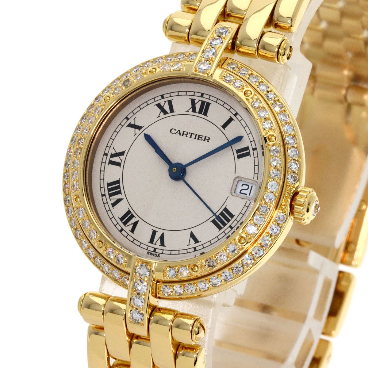 Cartier Panthère Vlc Bezel Diamond Watch 18k Yellow Gold — view 3