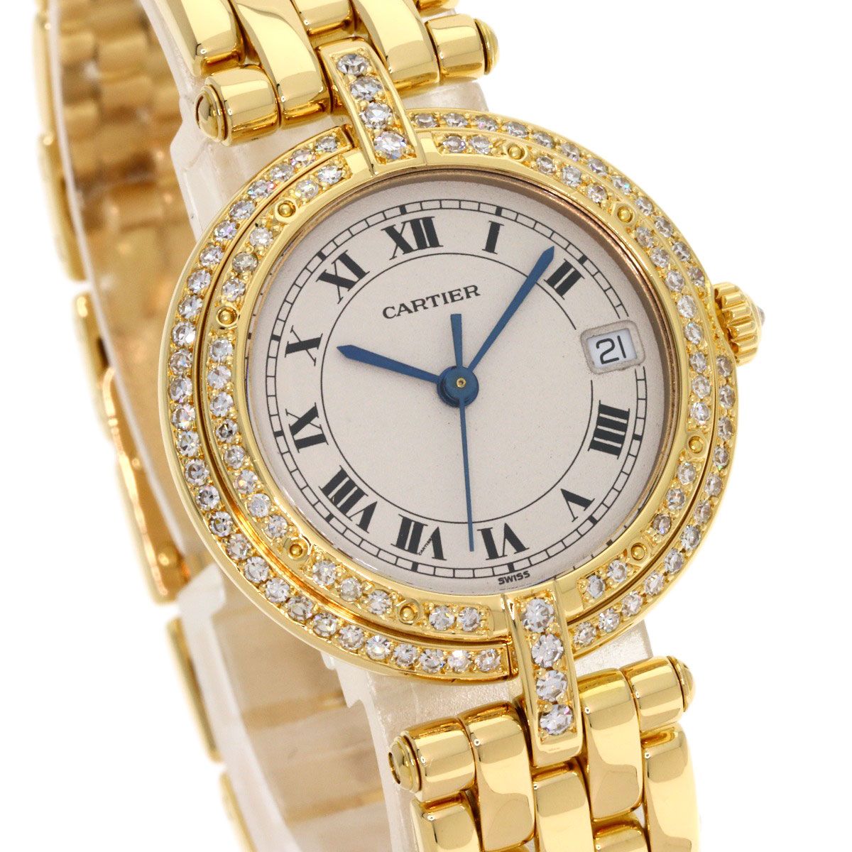 Cartier Panthère Vlc Bezel Diamond Watch 18k Yellow Gold — view 4