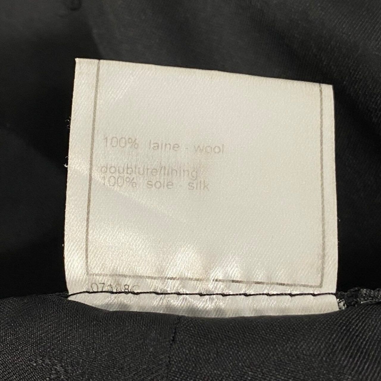 Chanel Vintage Style Up Jacket Pants Black Wool Lycra Set — view 9
