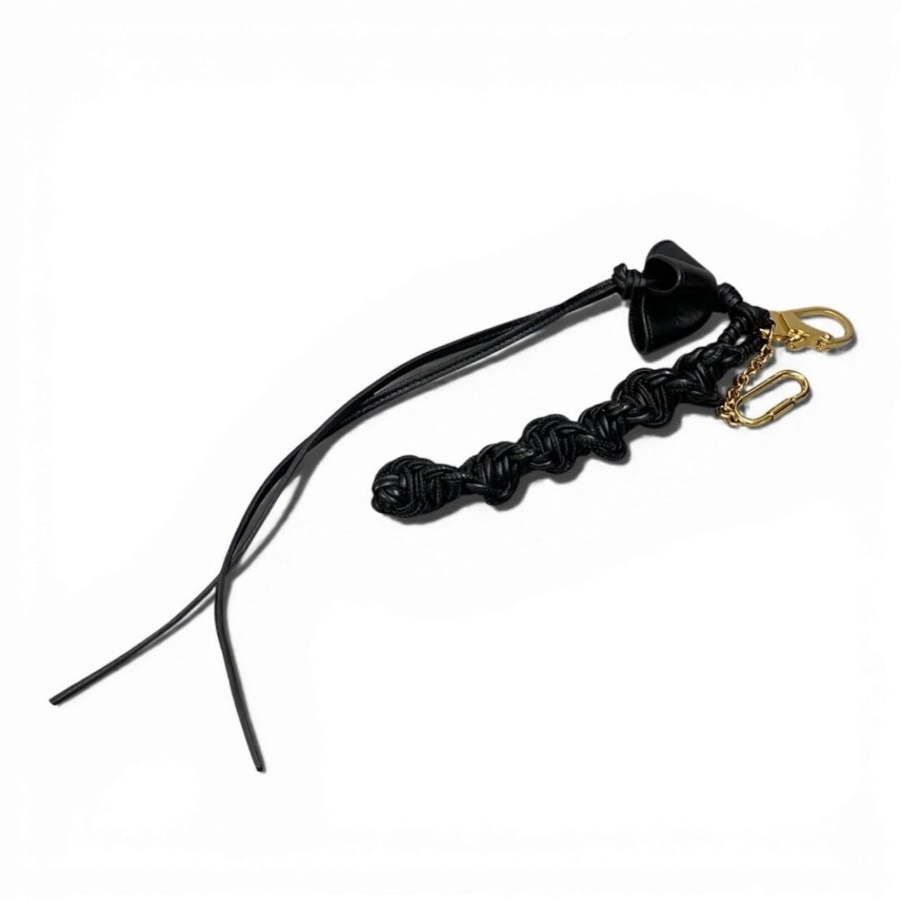 Celine Phoebe Philo Era Bag Charm Black Leather Key Holder — view 2