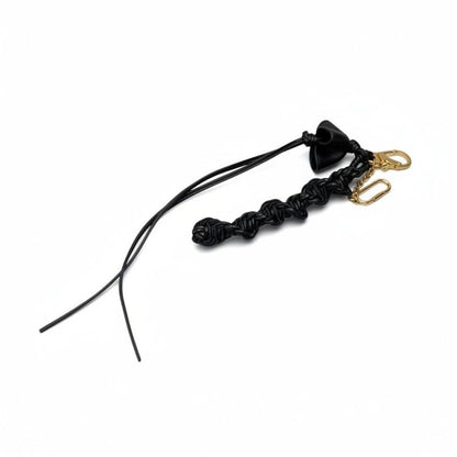 Celine Phoebe Philo Era Bag Charm Black Leather Key Holder