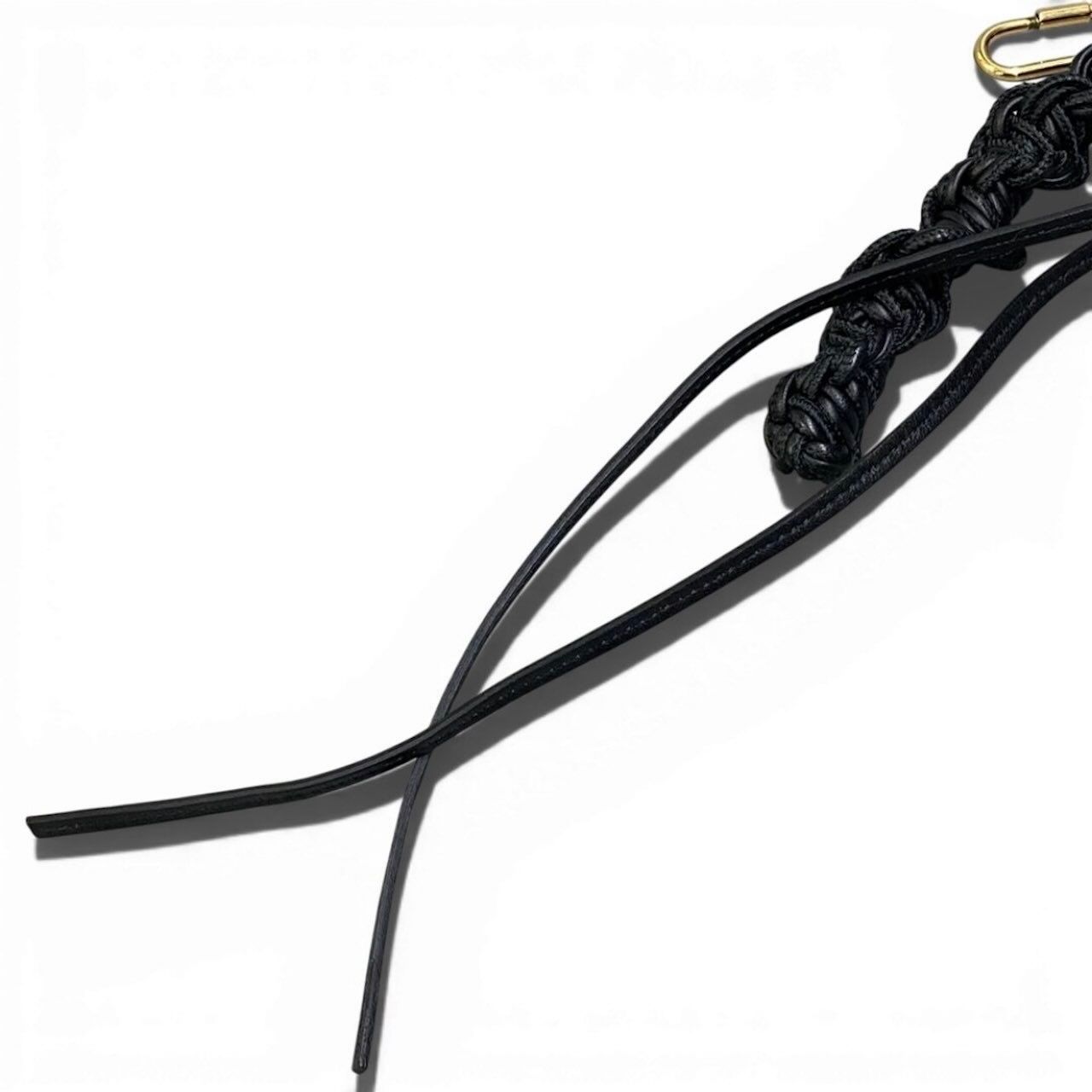 Celine Phoebe Philo Era Bag Charm Black Leather Key Holder — view 4