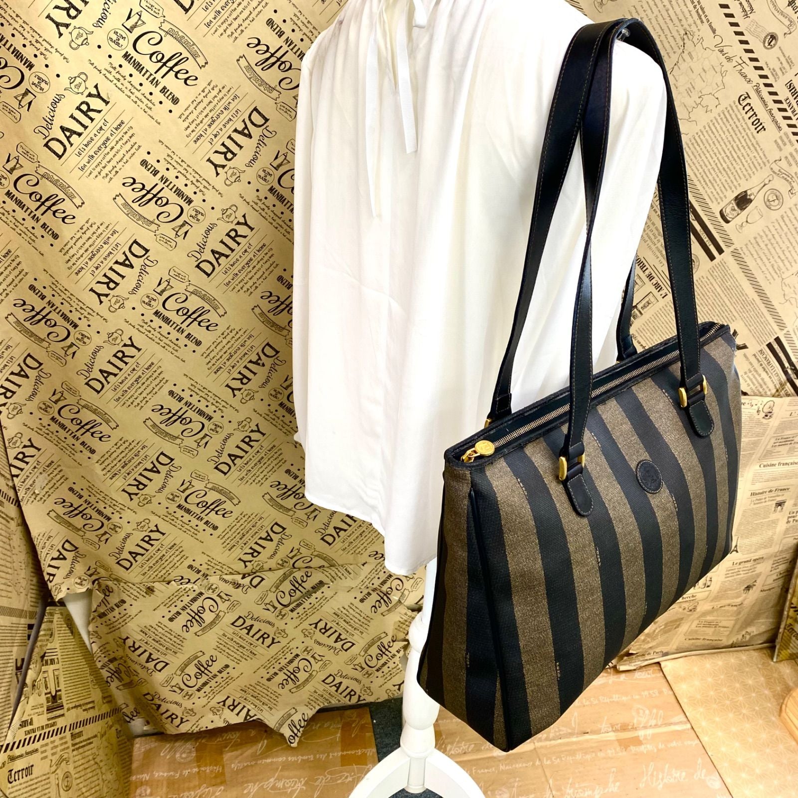 Fendi Tote Pecan Shoulder A3 Business Travel — view 2