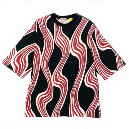Moncler JW Anderson All Over Print SS Black Red Cotton Short Sleeve T-Shirt — view 2