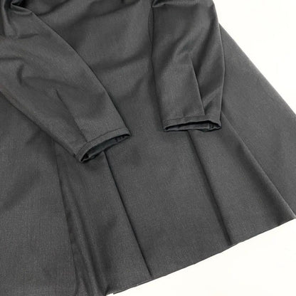 Celine Vintage Carriage Belt a Line Dress Gray Wool Rayon Polyurethane — view 5